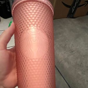 Starbucks tumbler studded dusty pink